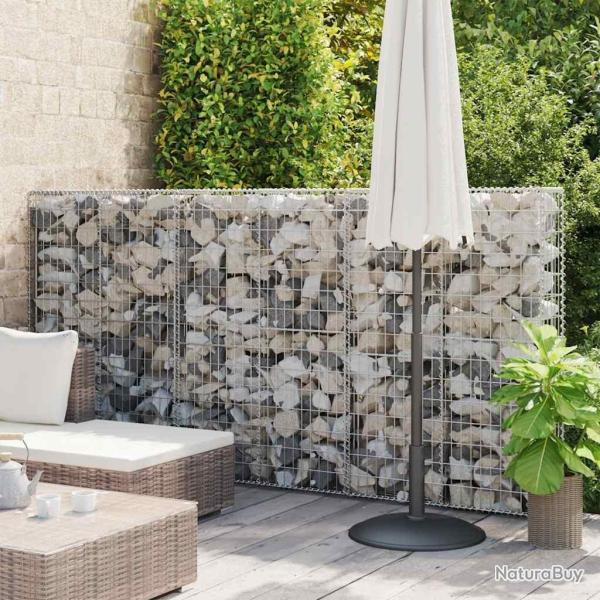 Mur � gabion avec couvercles Acier galvanis� 100x20x150 cm