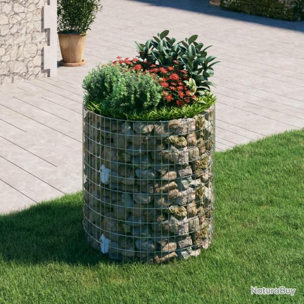 Poteau � gabion circulaire Acier galvanis� �100x100 cm