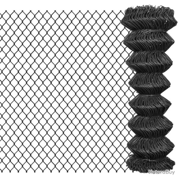 Cl�ture � mailles Acier 15 x 1,25 m Gris