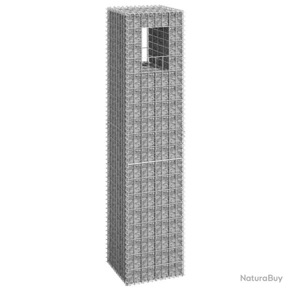 Poteau � panier de gabion 40x40x180 cm Fer
