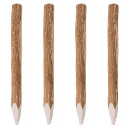 Poteaux pointus de cl&ocirc;ture 4 pcs Bois de noisetier 90 cm