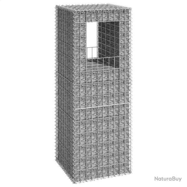 Poteau  panier de gabion 50x50x140 cm Fer alsavelo