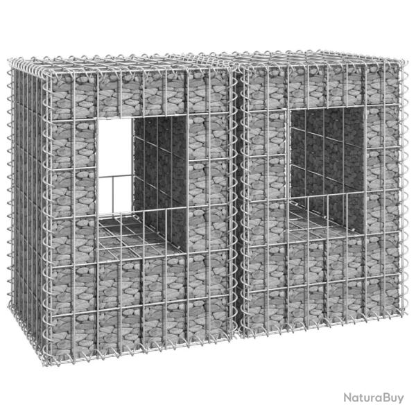 Poteaux � panier de gabion 2 pcs 40x40x60 cm Fer