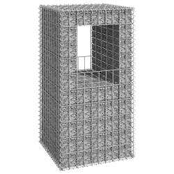 Poteau &agrave; panier de gabion 50x50x100 cm Fer