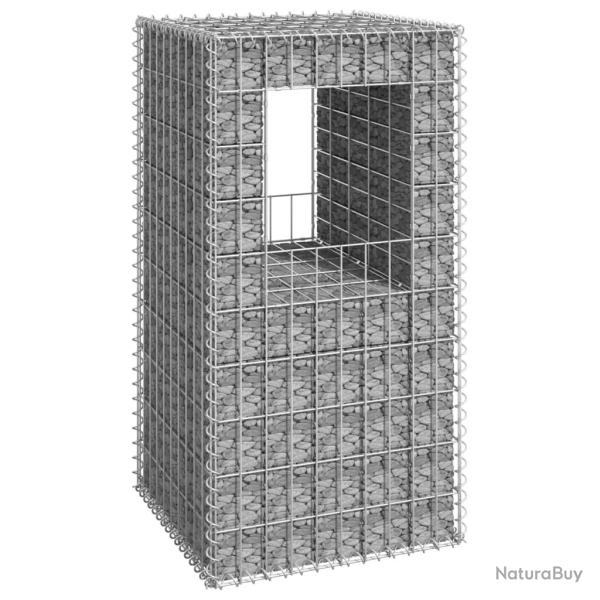 Poteau  panier de gabion 50x50x100 cm Fer alsavelo