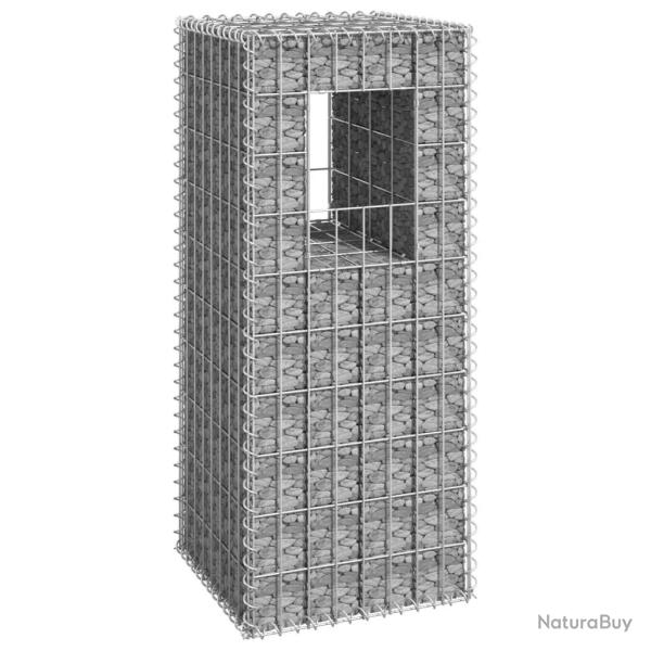 Poteau � panier de gabion 40x40x100 cm Fer