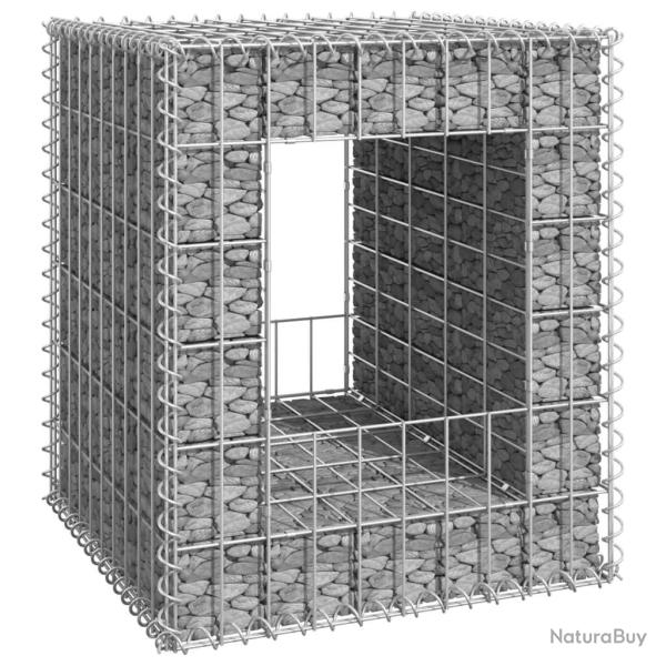 Poteau � panier de gabion 50x50x60 cm Fer alsavelo
