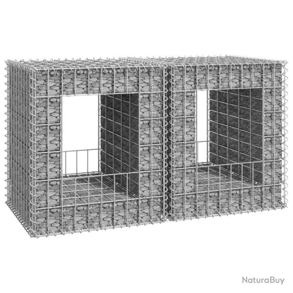 Poteaux � panier de gabion 2 pcs 50x50x60 cm Fer
