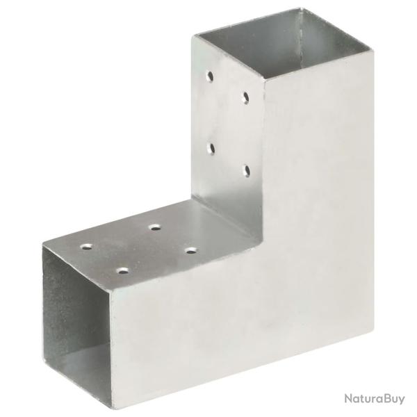 Connecteur de poteau Forme en L M�tal galvanis� 71x71 mm alsavelo