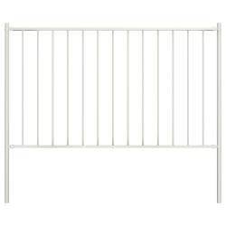 Panneau de cl&ocirc;ture Woerden avec poteaux en acier 1,7&nbsp;x&nbsp;0,75&nbsp;m blanc