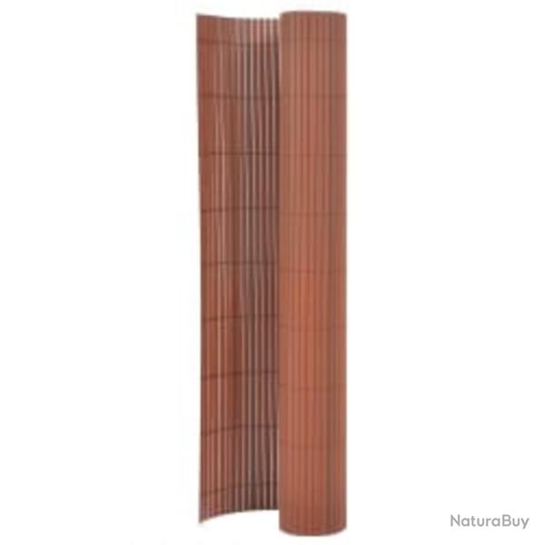 Cl�ture de jardin double face 110x500 cm Marron