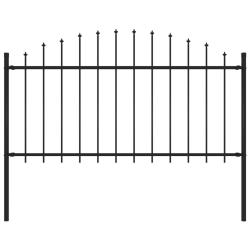 Cl&ocirc;ture de jardin Woerden avec pointe en acier noir 170&nbsp;x&nbsp;150&nbsp;cm
