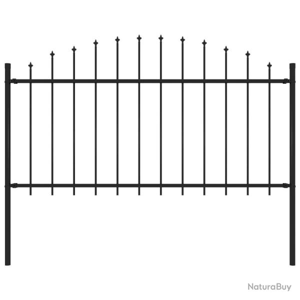 Cl�ture de jardin Woerden avec pointe en acier noir 170�x�150�cm
