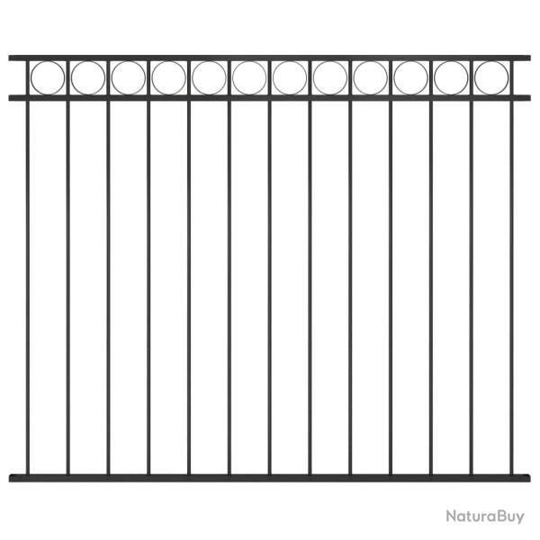 Panneau de cl�ture Assen en acier noir 1,7�x�1,5�m
