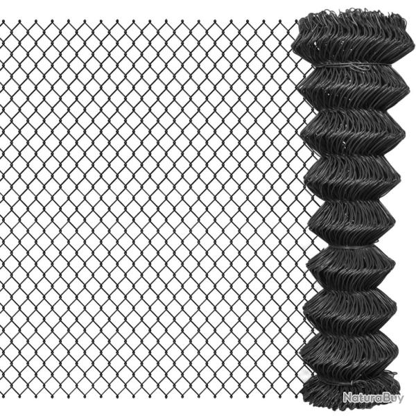 Cl�ture � mailles Acier 15 x 1,5 m Gris alsavelo
