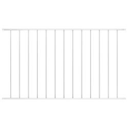 Panneau de cl&ocirc;ture Acier enduit de poudre 1,7x1 m Blanc alsavelo