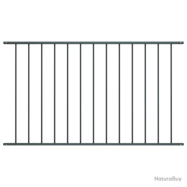 Panneau de clture Acier enduit de poudre 1,7x0,75 m Anthracite alsavelo