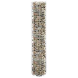 Poteau &agrave; gabion circulaire Acier galvanis&eacute; &Oslash;30x150 cm