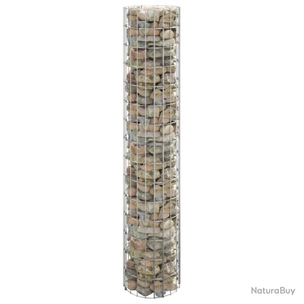 Poteau � gabion circulaire Acier galvanis� �30x150 cm