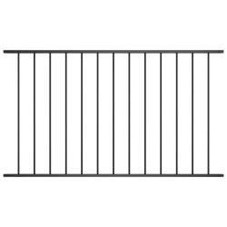Panneau de cl&ocirc;ture Woerden en acier thermolaqu&eacute; noir 1,7&nbsp;m x 0,75&nbsp;m