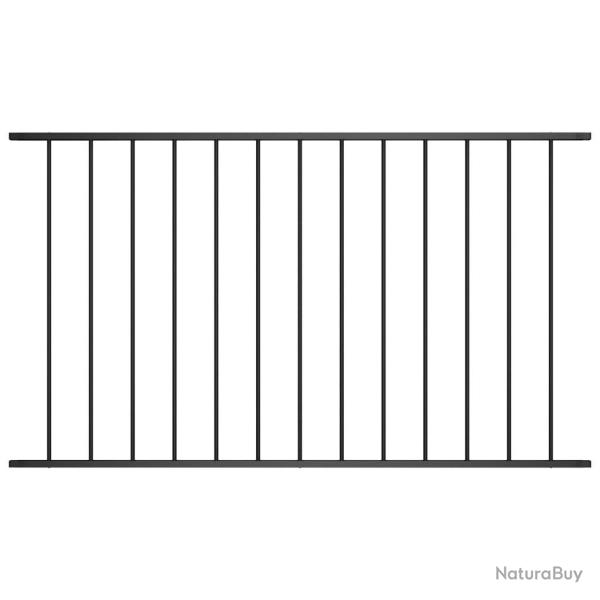 Panneau de clture Acier enduit de poudre 1,7x0,75 m Noir alsavelo
