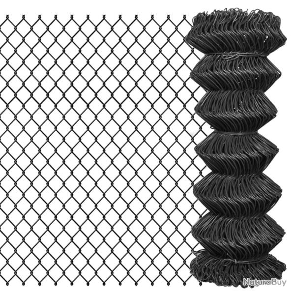 Cl�ture � mailles Acier 15 x 1 m Gris