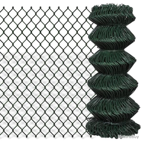 Cl�ture � mailles losang�es Acier 0,8x25 m Vert