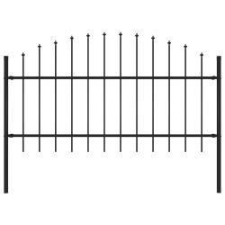 Cl&ocirc;ture de jardin Woerden avec pointe en acier noir 170&nbsp;x&nbsp;125&nbsp;cm