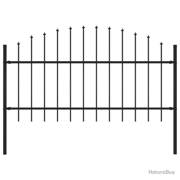 Cl�ture de jardin Woerden avec pointe en acier noir 170�x�125�cm