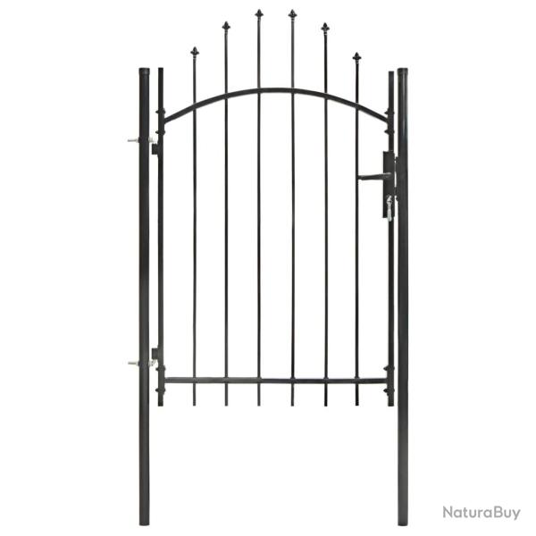 Portail de jardin Acier 1 x 2 m Noir alsavelo
