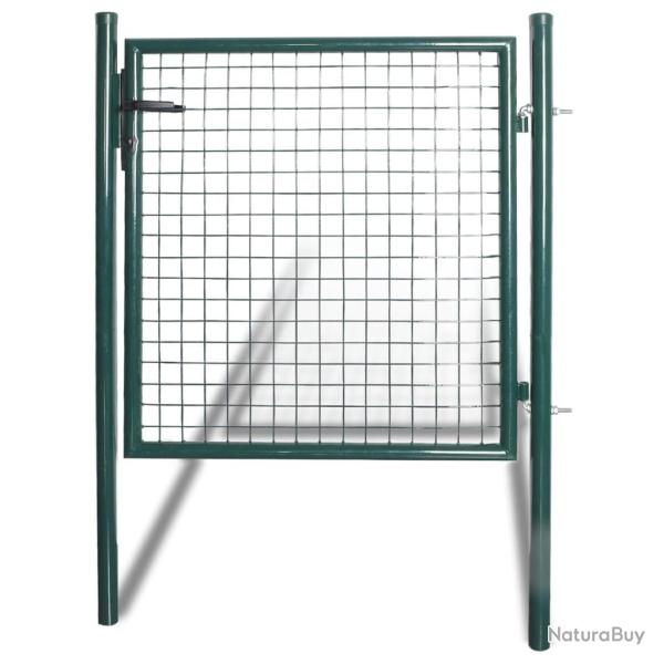 Portail de cl�ture � une porte 100x100 cm en acier thermolaqu�