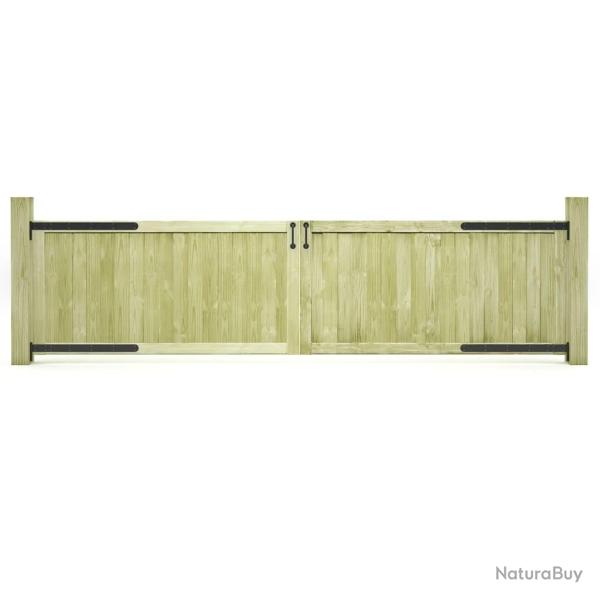 Portillons de jardin 2 pcs Bois de pin impr�gn� 300x75 cm alsavelo