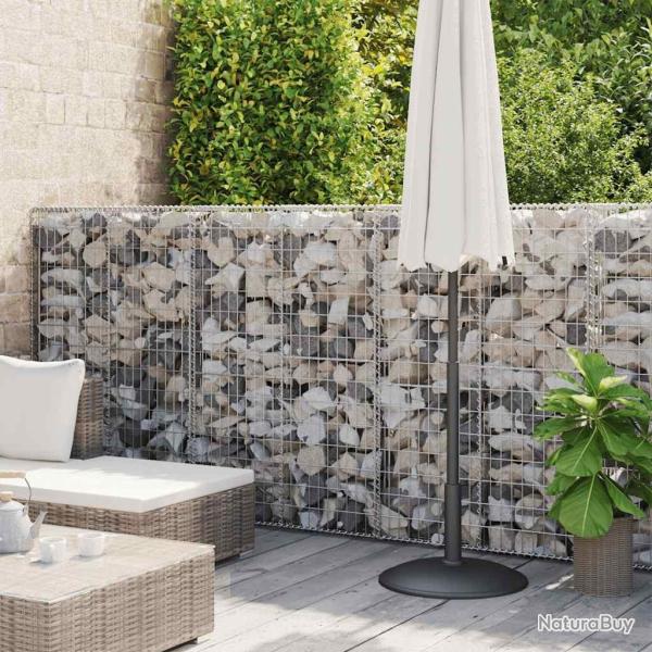 Mur � gabion avec couvercles Acier galvanis� 600 x 50 x 150 cm