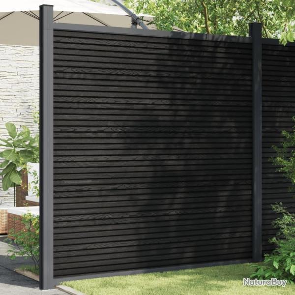 Panneau de cl�ture gris 180x186 cm WPC alsavelo