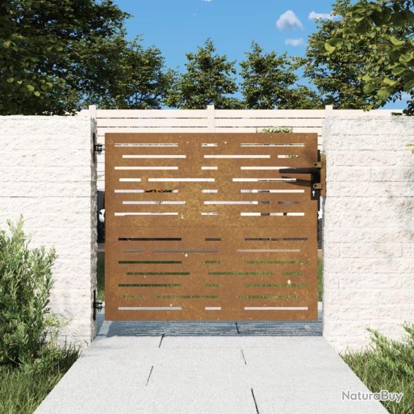 Portail de jardin 85x75 cm acier corten conception de carr�