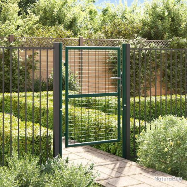 Portail de cl�ture acier 100x125 cm vert alsavelo