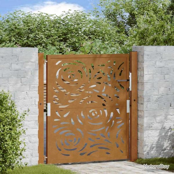 Porte jardin acier r�sistant aux intemp�ries conception flamme alsavelo