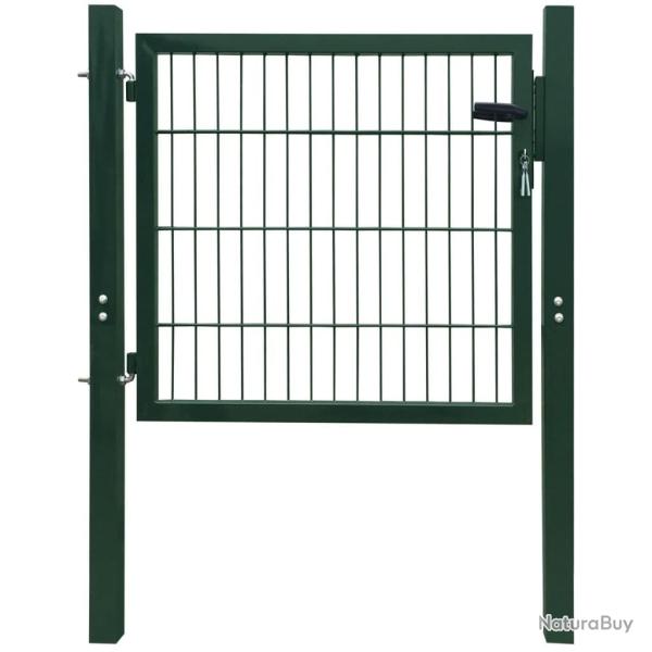 Portillon Acier Vert 100x100 cm
