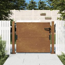 Portail de jardin 100x100 cm en acier Corten