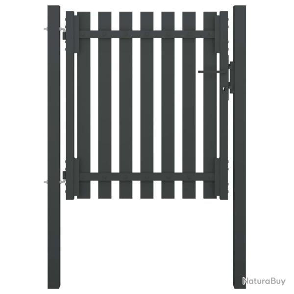 Portail de jardin en acier 100x75 cm anthracite