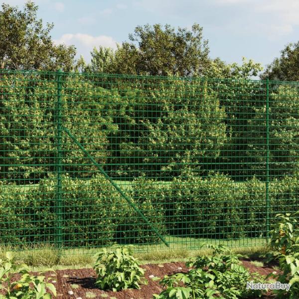 Cl�ture en treillis m�tallique et piquet d'ancrage vert 2,2x25m