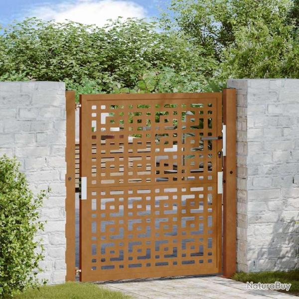 Porte de jardin acier rsistant aux intempries design crois alsavelo
