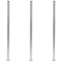 Poteaux de cl&ocirc;ture 3 pcs Aluminium 185 cm