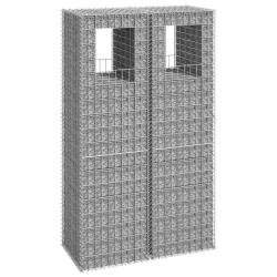 Poteaux &agrave; panier de gabion 2 pcs 50x50x180 cm Fer