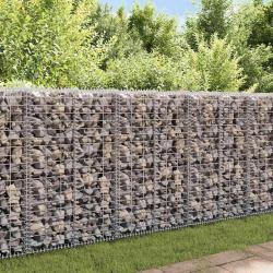 Panier de gabion avec couvercle Fil galvanis&eacute; 100x30x30 cm