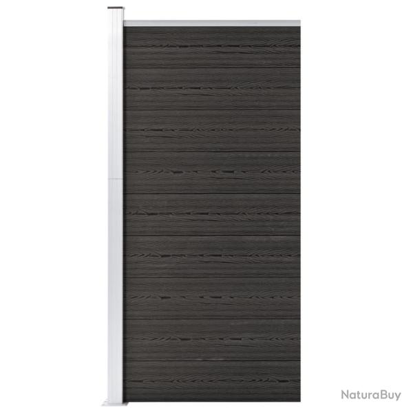 Panneau de clture WPC 95x186 cm Gris alsavelo