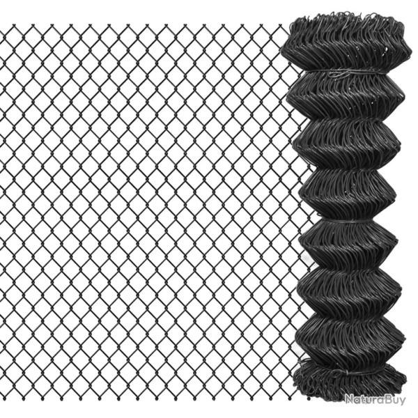 Cl�ture � mailles Acier 25 x 1,25 m Gris