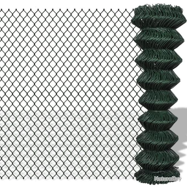 Cl�ture � mailles losang�es Acier 1,5x25 m Vert