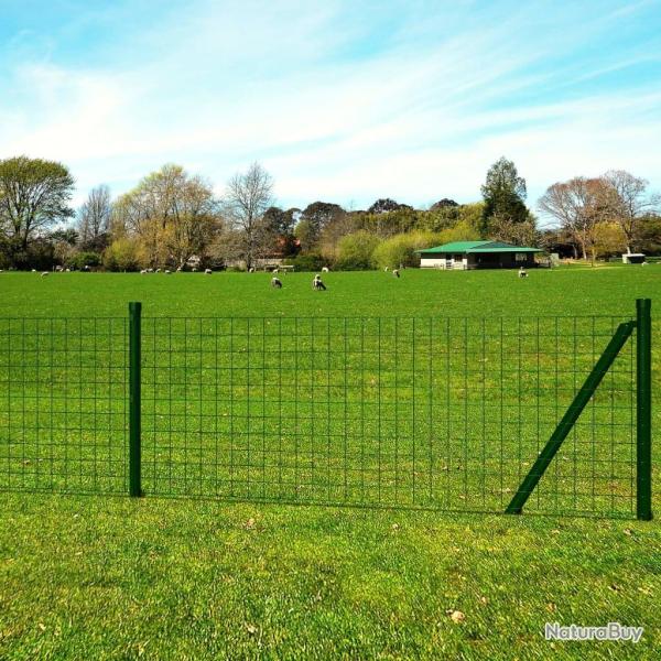 Cl�ture Euro Acier 25 x 0,8 m Vert