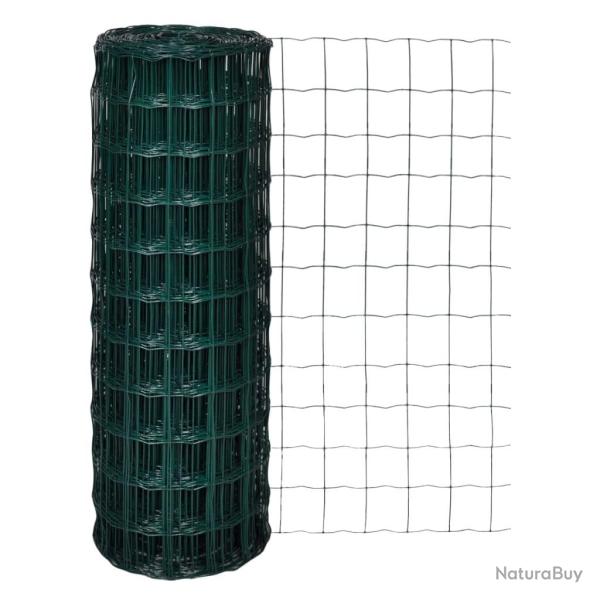 Cl�ture Euro Acier 25 x 1,7 m Vert alsavelo
